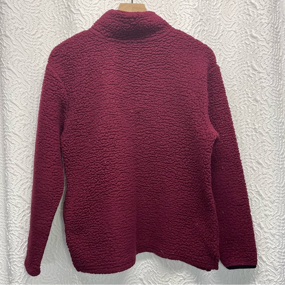 Victoria's Secret PINK Maroon Sherpa Quarter Zip - Picture 8 of 8